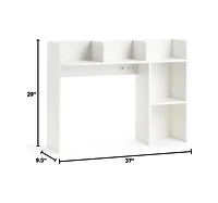 DormCo Classic Dorm Desk Bookshelf with Outlet