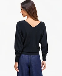 I.n.c. International Concepts Women's Embellished Double V-Neck Pullover, Macy's Exclusive