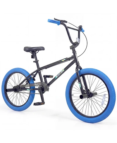 Sugift 20" Trick Bicycle with 360-Degree Steering, Carbon Steel Frame, 7" Adjustable Seat, Ages 8-12