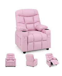 Sugift Kids Recliner Chair with Cup Holder and Footrest for Children