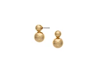 Rivka Friedman 18K Gold Plated Polished Double Bubble Drop Earrings