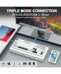 Aula F99 Tri-Mode Bluetooth Usb-c Hot-Swappable Wireless Mechanical Keyboard
