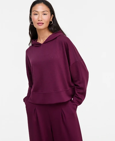I.n.c. International Concepts Women's Shine Rhinestone Pullover Hoodie, Macy's Exclusive
