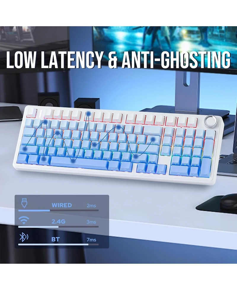 Aula F99 Pro Wireless Mechanical Rgb Backlit Gaming Keyboard