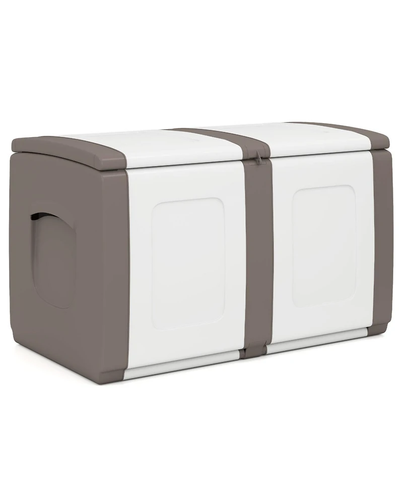 Slickblue Gallon Deck Box with Lockable Lid for Package and Patio Storage