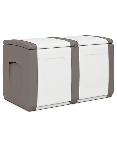 Slickblue Gallon Deck Box with Lockable Lid for Package and Patio Storage