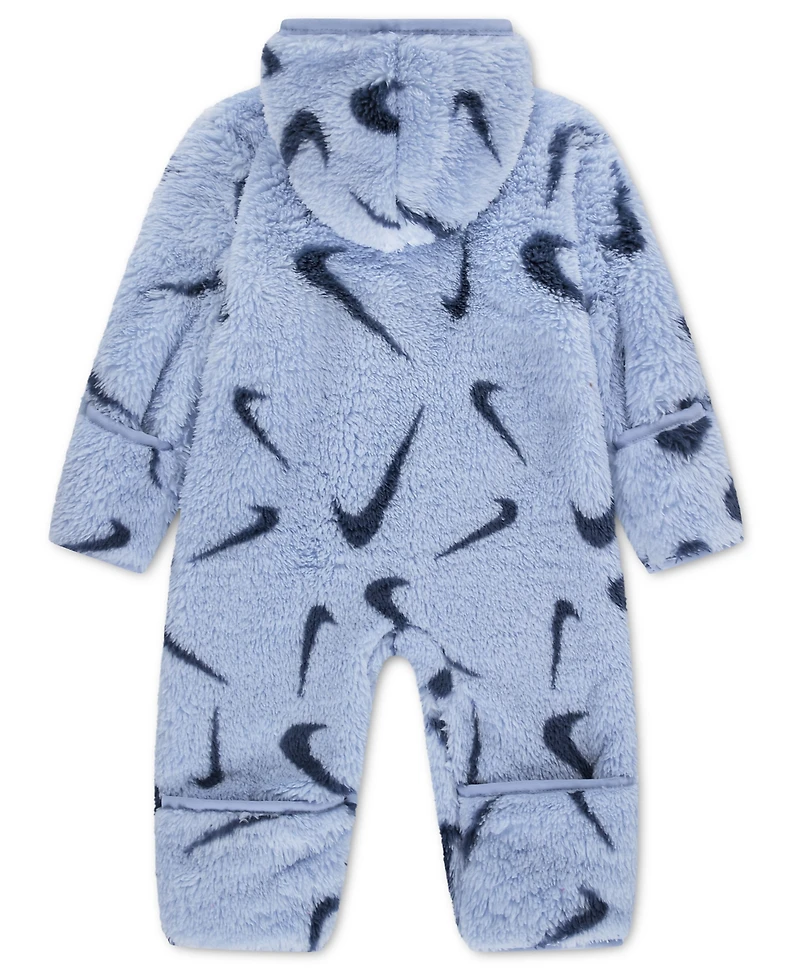 Nike Baby Boys' and Girls' Hooded Printed High-Pile Fleece Coverall