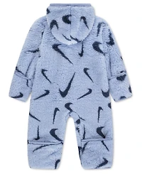 Nike Baby Boys' and Girls' Hooded Printed High-Pile Fleece Coverall
