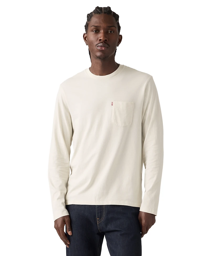 Levi's Men's Long Sleeve Crewneck Pocket T-Shirt