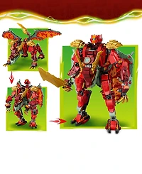 Lego Ninjago Dragons Rising Wyldfyre's Transforming Dragon Mech 71868, 821-Piece Building Set, Ages 9+