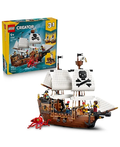Lego Creator 3 in 1 Iconic Pirate Ship 31387 1,074-Piece Building Set, Ages 9+