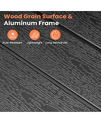 Pellebant Outdoor Patio Aluminum Dining Chairs with Armrest