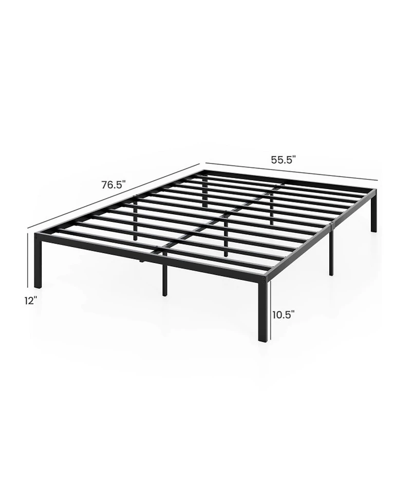 Sugift Full Size Heavy Duty Metal Platform Bed Frame with Reinforced Slat Support