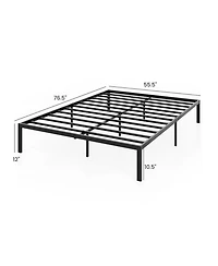 Sugift Full Size Heavy Duty Metal Platform Bed Frame with Reinforced Slat Support