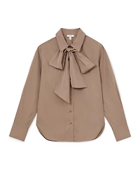 Reiss Women's Elowen Striped Tie-Neck Blouse