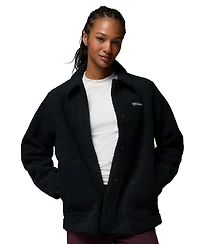 Columbia Women's Panorama Insulated Sherpa-Fleece Long-Sleeve Shirt Jacket
