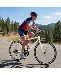 Sugift 26 in Adjustable Mountain Bike with 6-Speed and All-Terrain Rubber Wheels