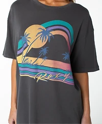 Roxy Women's Heatwave Graphic Oversized Drop-Shoulder T-Shirt