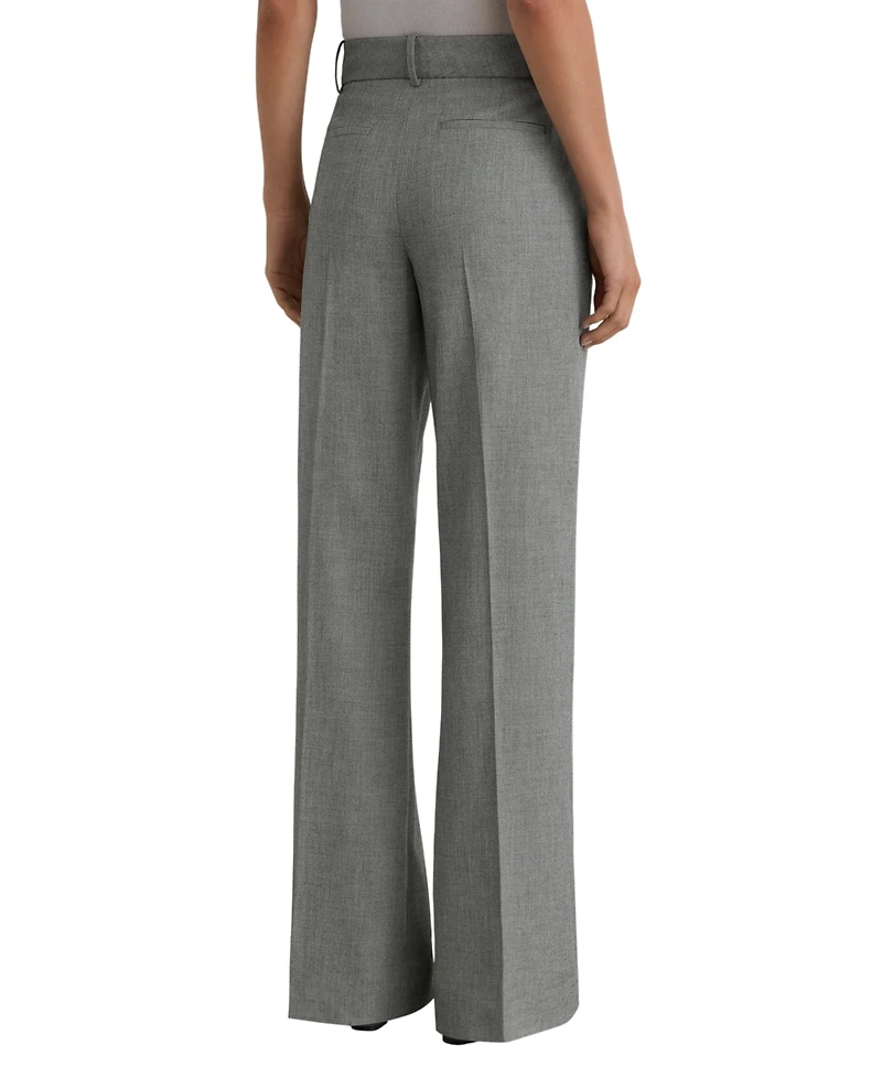 Reiss Women's Pintuck-Detail Flared Trousers