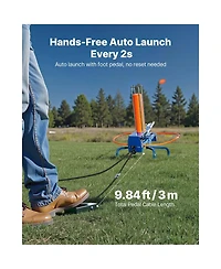 Sugift 50 Clay Pigeon Thrower 55 Plus Yards Automatic Skeet and Trap Launcher with Adjustable Angle Foot Pedal