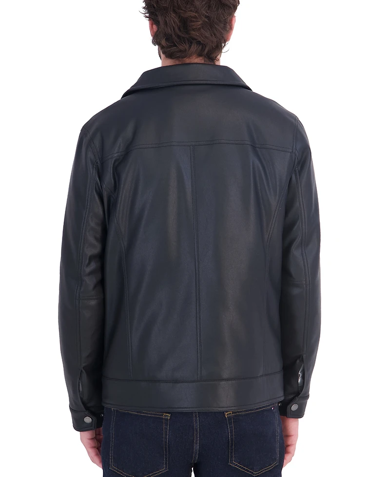 Tommy Hilfiger Men's Point Collar Open Bottom Jacket