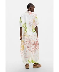 Desigual Women's Floral-Print Pull-On Balloon Pants