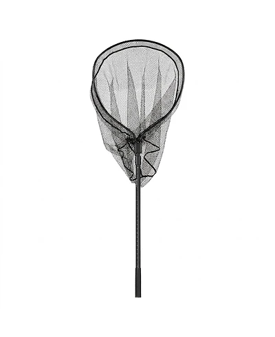 Sugift Fishing Landing Net with Telescopic 2-Section 6063 Aluminum Handle Pvc Covered Nylon