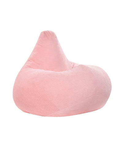 Sugift Adult Bean Bag Lazy Sofa Chair with Skin-Friendly Corduroy Cover and Sponge Filling