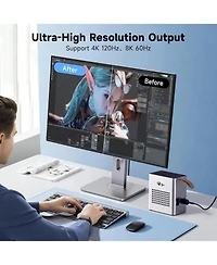 Nimo eGPU Dock,Amd Rx 7600M Xt, Usb-Cand OCuLink,8GB GDDR6,Built-in 240W Psu,Portable Docking Station for Laptop, Mini Pc