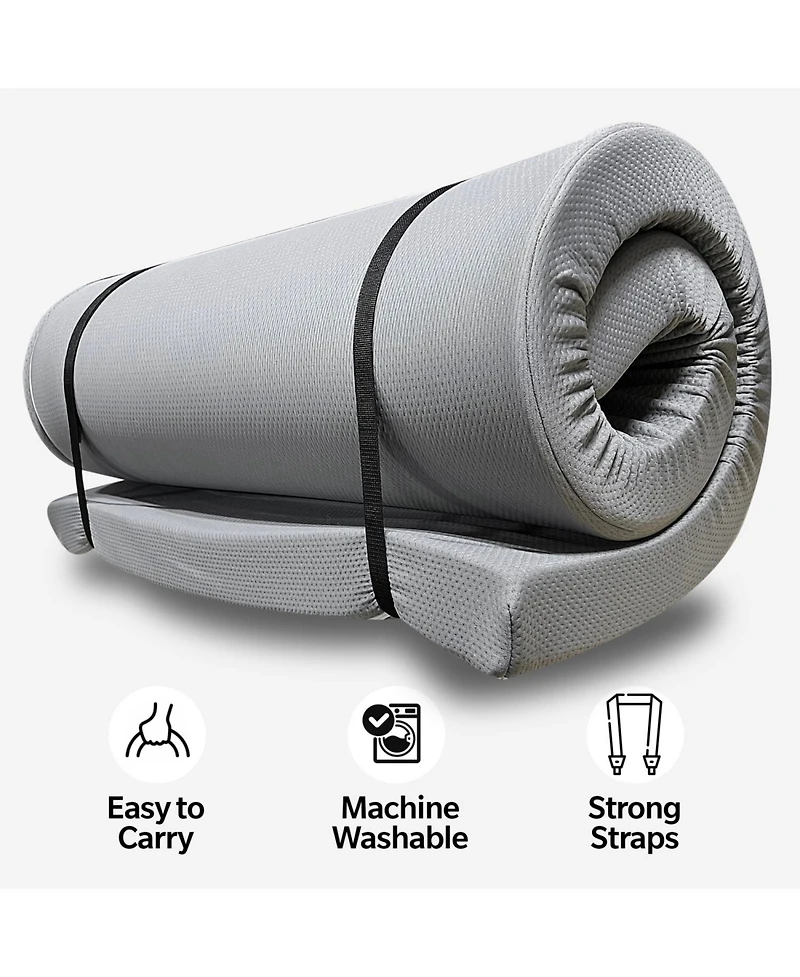 ECHTPeak Camping Sleeping Mat, Pads for with Strap and Waterproof Cover, Memory Foam Pad Outdoors