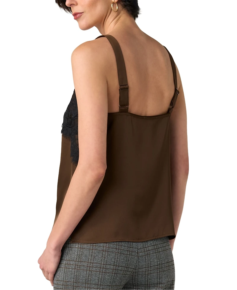 Liverpool Los Angeles Petite Lace V-Neck Camisole