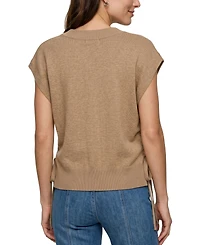 Liverpool Los Angeles Petite V-Neck Dolman Popover Adjustable-Side-Ties Sweater