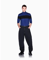 A|X Armani Exchange Men's Viscose Colorblock Turtleneck Sweater