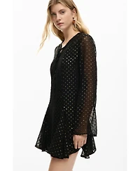 Desigual Women's Short plumeti dress