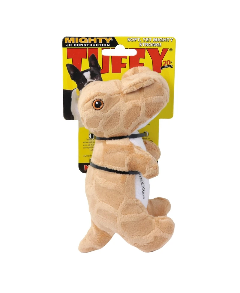 Mighty Jr Dinosaur TRex 2 Pack, Durable Plush Squeaky Dog Toy