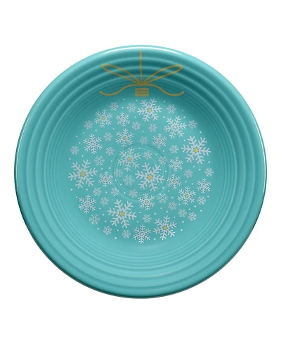 Fiesta Turquoise Snowflakes Luncheon 9" Ornament Plate, Exclusively at Macy's