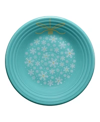 Fiesta Turquoise Snowflakes Luncheon 9" Ornament Plate, Exclusively at Macy's