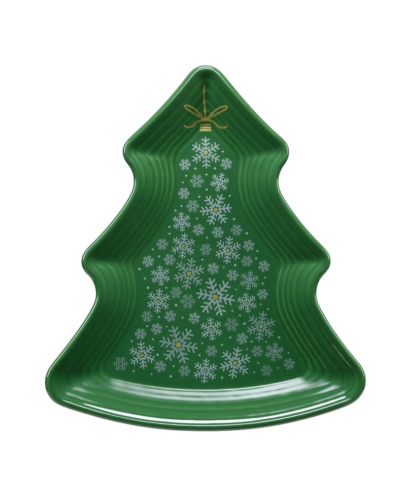 Fiesta Jade Snowflakes Tree Shaped Ornament Plate, Exclusively at Macy's