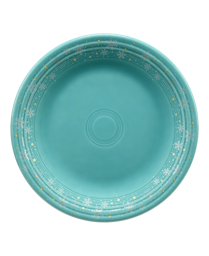 Fiesta Turquoise Snowflakes Classic Rim Dinner Plate, Exclusively at Macy's