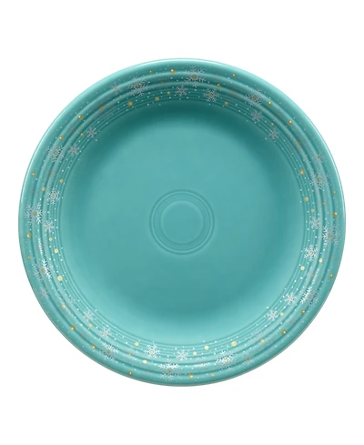 Fiesta Turquoise Snowflakes Classic Rim Dinner Plate, Exclusively at Macy's