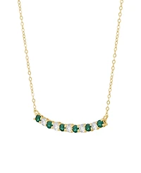 Grown With Love Lab-Grown Sapphire (7/8 ct. t.w.) & Diamond (5/8 Necklace 10k White Gold (Also Available Ruby Emerald)