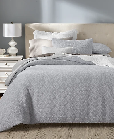 Charter Club Lattice Medallion Gray 2-Pc. Comforter Set, Twin