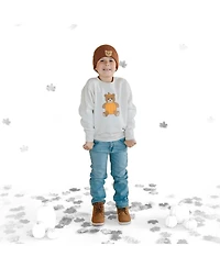 Sweet Wink Big Boys Pumpkin Teddy Bear Patch Sweatshirt