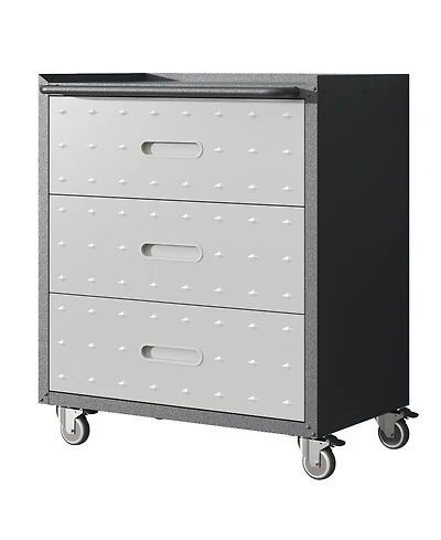 Boyel Living Rolling Tool Cabinet 3 Drawer Steel Lockable Casters Garage Organizer