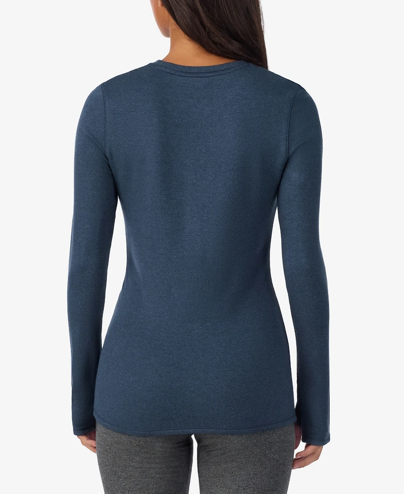 Cuddl Duds Women's Thumbhole Long-Sleeve Crewneck Top