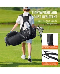 Sugift 14-Way Organizer Divider Top 35in 11 Pocket Golf Cart Bag with Stand Dual Strap Dust Cover