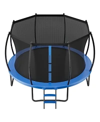 Sugift Recreational Trampoline With Enclosure Net Thickened Pad Astm Approved Max 400 lbs
