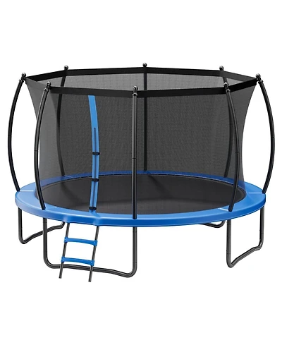 Sugift Recreational Trampoline With Enclosure Net Thickened Pad Astm Approved Max 400 lbs