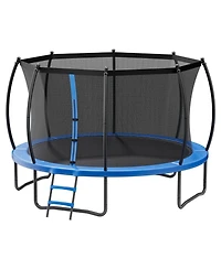 Sugift Recreational Trampoline With Enclosure Net Thickened Pad Astm Approved Max 400 lbs