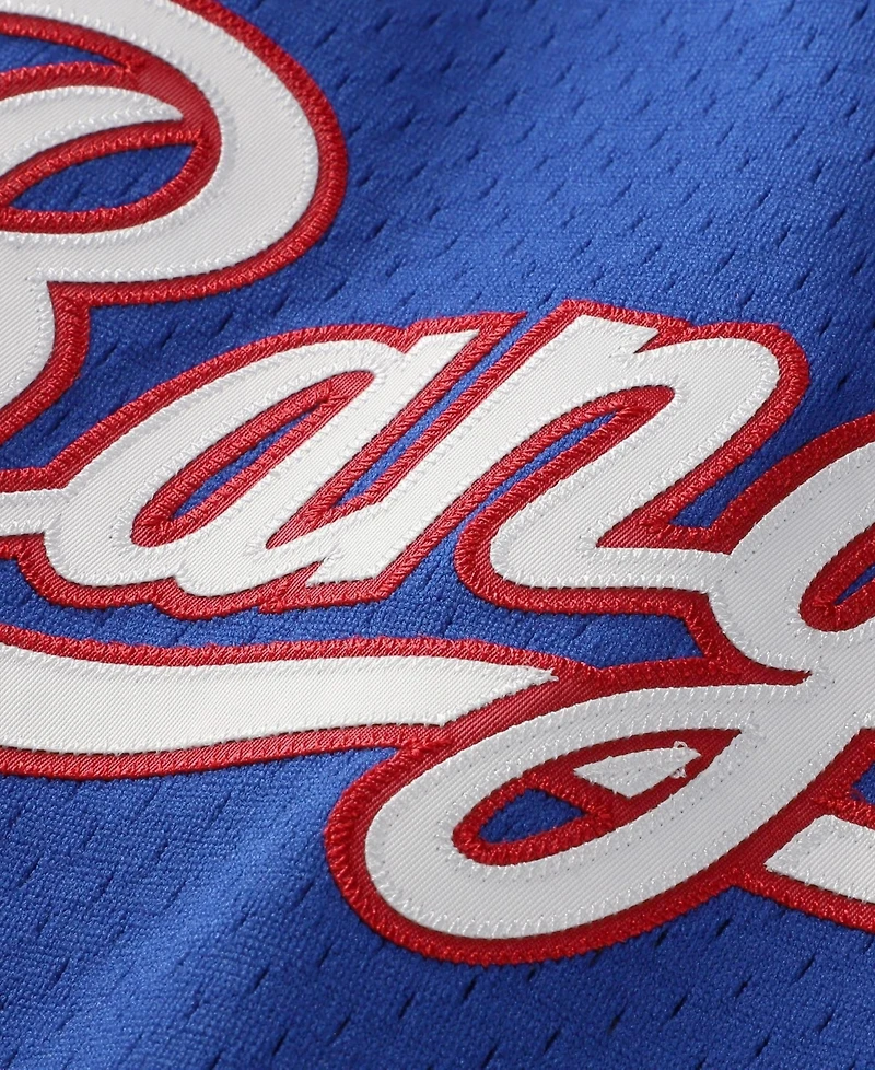 Mitchell Ness Men's Nolan Ryan Royal Texas Rangers Big Tall Cooperstown Mesh Batting Practice Jersey
